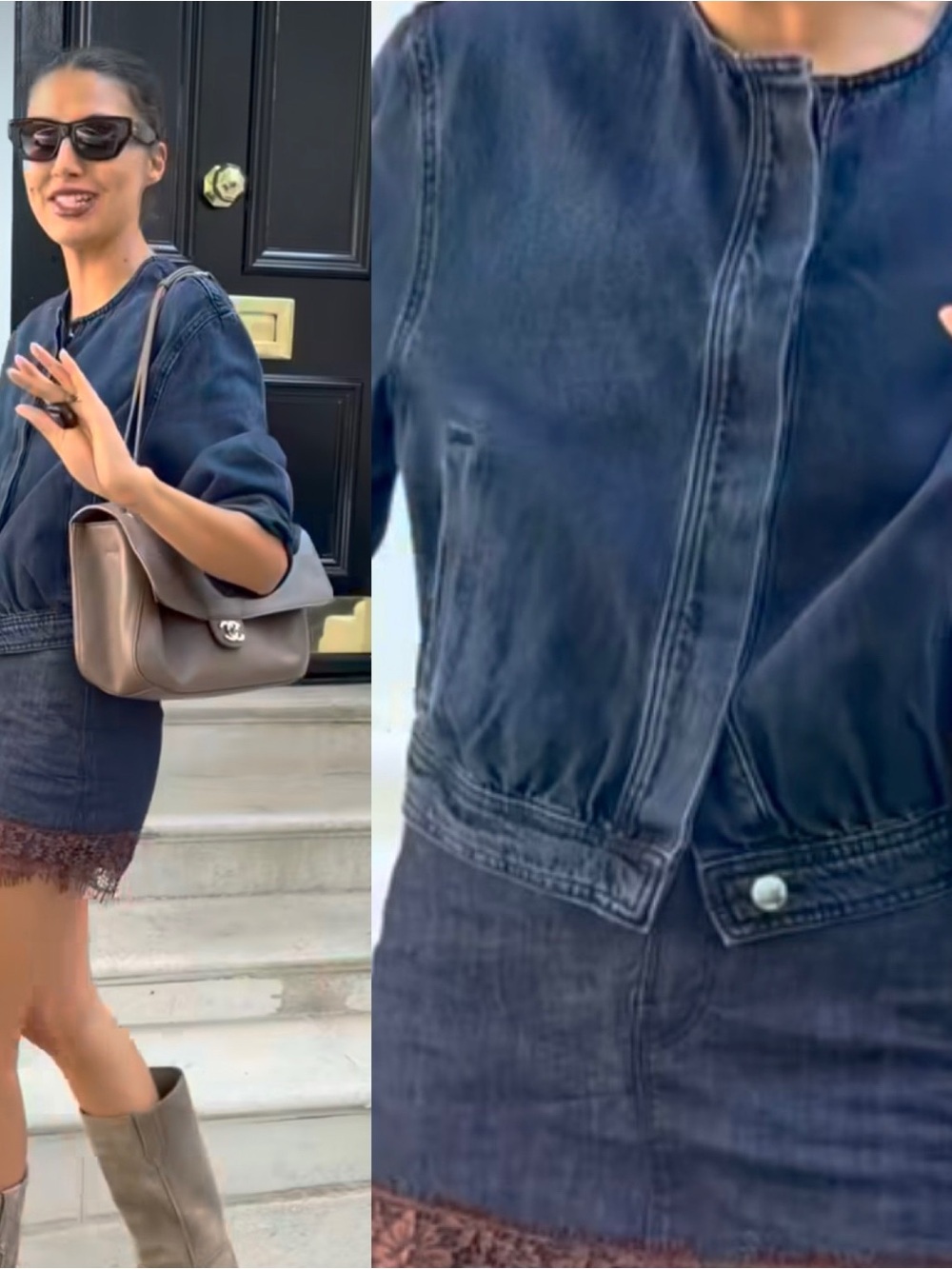 ZARA Z1975 DENIM BOMBER JACKET